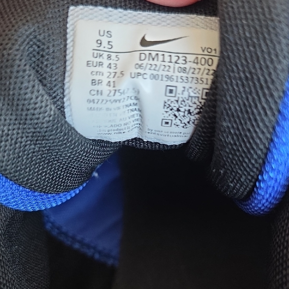 Nike Sneakers in Blue, Pink, and Orange - Picture 9 of 12